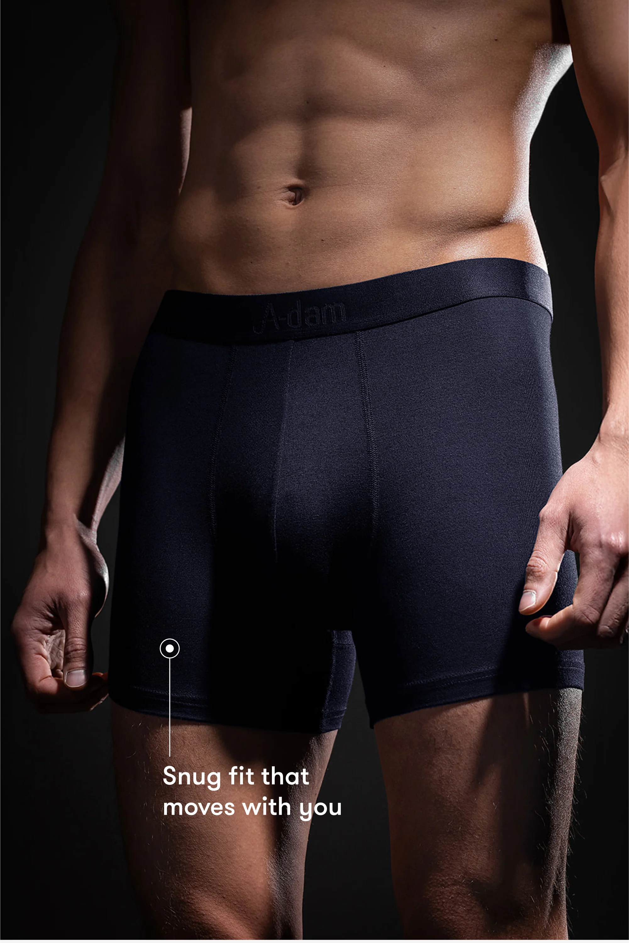 Premium Navy Boxer Briefs 3P - Image 4